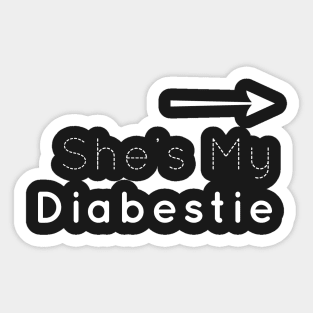 She's My Diabestie Sticker